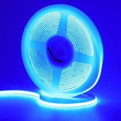 Bild av GOMING 12V 5M 5mm Bred COB LED Remsa Blå Strip 10W/M 400LEDs/M IP20 Ej Vattentät Flexibel Självhäftande Tejp Lämplig för Heminredning(Strömförsörjning Ingår Ej)