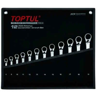 Bild av TOPTUL GPAQ1203 Kit de clés à fourche et polygonale cliquet