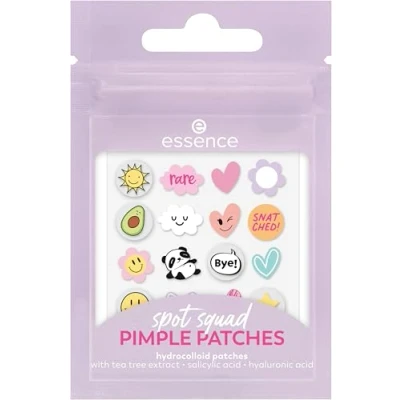Bild av essence spot squad PIMPLE PATCHES, behandlingar, flerfärgad, anti pick, närande, täckande, för oren hud, vegansk, utan parfym, alkohol, parabener, 1 pack (32 st)