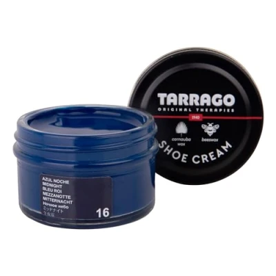 Bild av Tarrago skokräm premium för ultimat lädernäring, glans och skydd läder syntetiska läderskor, skor, väskor tillbehör 50 ml, Midnattsblå (16), ml
