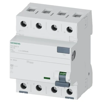 Bild av Siemens 5sv differentialbrytare klass A 4 polig 25 300 mA 70 mm