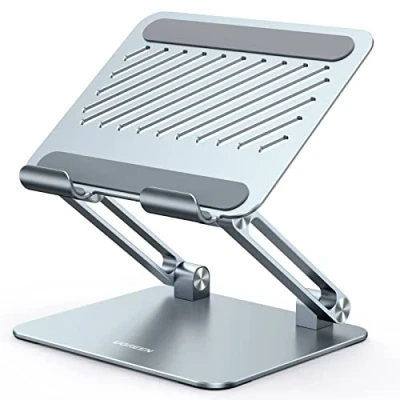 Bild av UGREEN Tablet Ställ Justerbar Surfplattehållare Hopfällbart Bordsställ i Aluminium kompatibelt med iPad Pro Air Mini Galaxy Tab Redmi Pad Huawei MatePad iPhone 15 etc.upp till 12,9 tum (Silver)