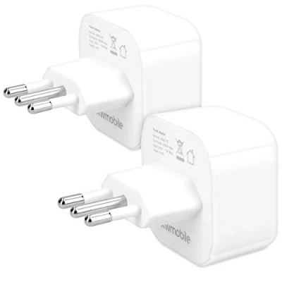 Bild av Kwmobile 2 x reseadapter Italien typ L resekontakt Schuko EU till uttag i z. B. strömadapter semester vit