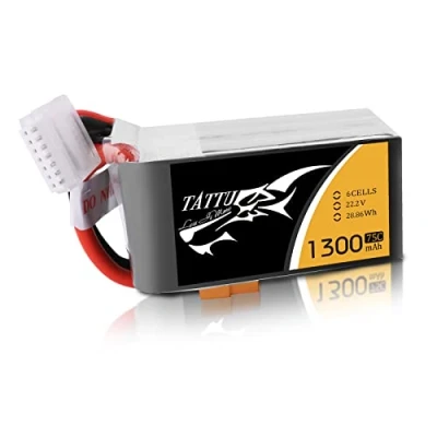 Bild av TATTU 6S Lipo 1 300 mAh 22,2 V 75C Soft Case batteri med XT60 anslutning för UAV drönare FPV Race RC Quadrocopter