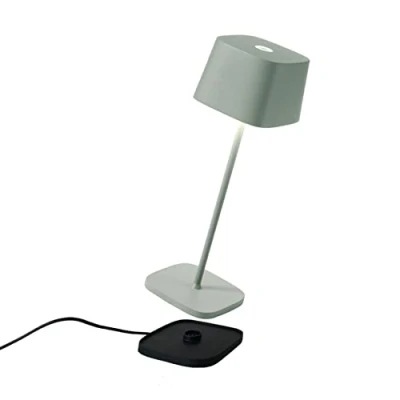 Bild av Zafferano, Ofelia Lampa, Uppladdningsbar Sladdlös Bordslampa med Touchkontroller, Även Användbar som Utomhuslampa, Dimmer, 2200 3000 K, Höjd 29 CM, Färg Salvia Grön