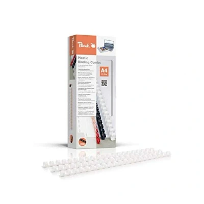 Bild av Persika plastbindningsstöd A4 10 mm 65 ark 100 stycken vit PB410 01