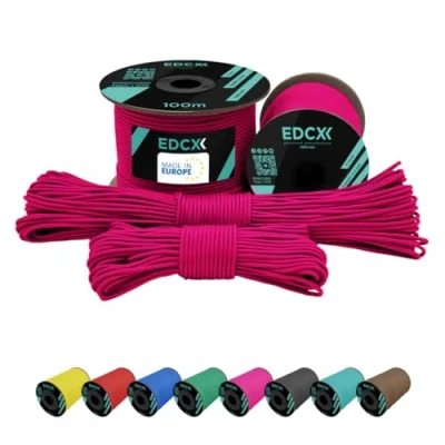 Bild av EdcX 2 mm Nylon Paracord 275 (50 och 100 m) 100% nylonrep, 3 tråds sladd, Nylonsnöre i många färger
