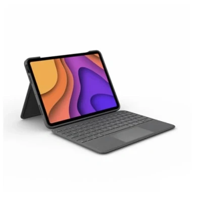 Bild av Logitech Combo Touch iPad Air (4:e och 5:e gen 2020, 2022) tangentbordsväska, Layout Spanska QWERTY Grå