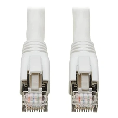 Bild av Tripp Lite Cat8 patchkabel 25G/40G certifierad sömlös M/M PoE vit 3 ft (N272 003 WH)