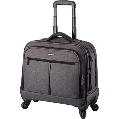 Bild av LIGHTPAK 46133 Business Laptop Trolley Phoenix, rullväska med 4 lättrullande hjul, låsbart trolleysystem, affärsfodral, laptopfack för bärbara datorer upp till 17 tum, grå, väska 43,5 x 44,5 21 cm,