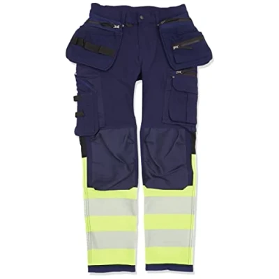 Bild av VARSELBYXA 1993 1642 4 VÄGS STRETCH MARINBL/VARSELGUL C146 Beijerbygg Byggmaterial