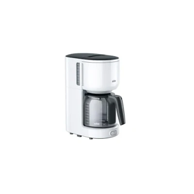 Bild av Braun PurEase Kaffebryggare KF 3100 WH, Filter Med Glas AromaCarafe för Upp till 10 Koppar Kaffe, 1000W, Vit