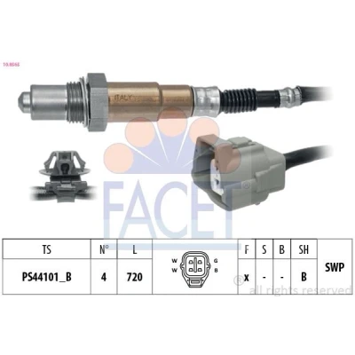 Bild av FACET 10.8565 Sonde lambda avec monture chauffé, planaire, Filetage prégraissé MAZDA: 6 Berline