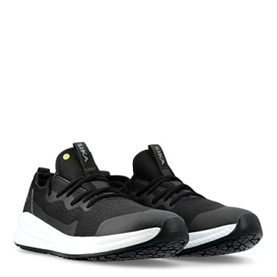 Bild av Sika Sneakers Life professionell sko av stroke/polyester. Stilren sneakerdesign. Förstklassig halkmotstånd. Superstötdämpning., Svart vit, 44 EU