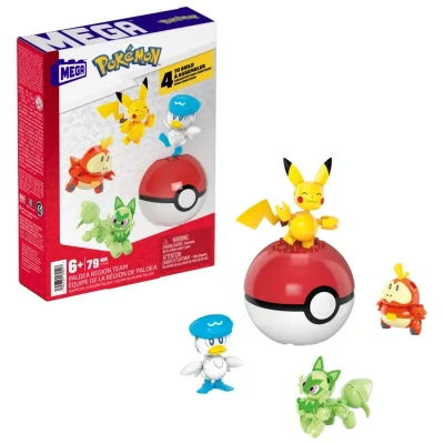 Bild av Mega Pokémon Byggsats Paldea Region Team 79 Bitar