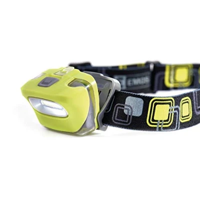 Bild av EMOS E 1450 COB LED pannlampa/pannlampa för utomhusbruk, IP44 vattentät, stötsäker, 17 meter ljusvidd, 38 timmars drifttid, 150 lumen, 2 W, 4 x 5,9 cm
