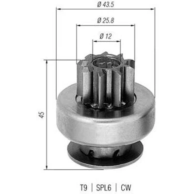 Bild av MAGNETI MARELLI 940113020237 Pignon, démarreur