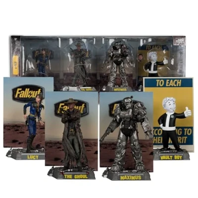 Bild av McFarlane Toys Fallout Lucy, Maximus, The Ghoul &amp; Vault Boy 15 cm poserade figurer 4 pack
