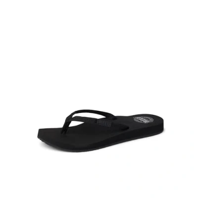 Bild av REEF Ginger Flip flops för damer, stranden, med mjuk vävd rem, tillverkade av 100% återvunnen PET, Svart/Svart, 12