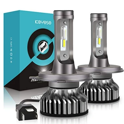 Bild av H4 LED strålkastarlampor, 10 000 LM bil motorcykel pannlampa främre lampor, direkt halogenersättning, Xenon vit 6 K 12 V, 2 lampor