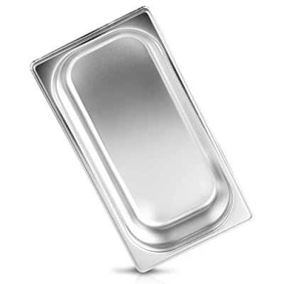 Bild av jokobela GN behållare :: operforerad lämplig för Gaggenau, Miele och Siemens ångkokare (rostfritt stål, diskmaskinssäker, Gastronorm 1/3, B 32,5 x D 17,6 H 6,5 cm)