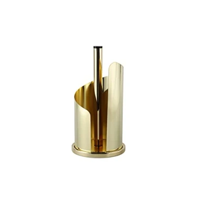 Bild av ECHTWERK Köksrullehållare, rullhållare för kökshanddukar, pappersrullehållare av rostfritt stål, lätt att riva av, användarvänlig, upprättstående, robust, Gold Edition, 15,5 x 33 cm