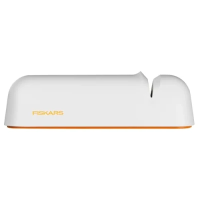Bild av Fiskars knivslip för knivblad av stål, keramisk slipsten, Functional Form, Roll Sharp, vit/orange, 1014214