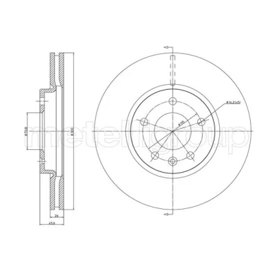 Bild av METELLI 23 1003C Disque de frein 300,0 26,0 5 71,0 ventilé peint OPEL: Astra J portes, Zafira C Tourer, GTC, CHEVROLET: Cruze Berline