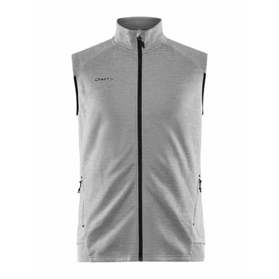 Bild av Craft ADV UNIFY VEST herrväst XXL Grå melange lätt väst herr av återvunnen polyester löparväst med krage 2 fickor utomhus M, melange,