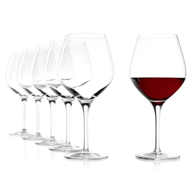 Bild av Stölzle Lausitz Burgundy glas Utsökt 650 ml I rödvinsglas set med 6 st. vinglas diskmaskinssäkra stötsäker högkvalitativt kristallglas högsta kvalitet