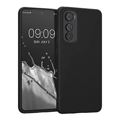Bild av Kwmobile fodral kompatibelt med Motorola Edge 30 mjukt TPU silikonfodral skydd lämpligt för trådlös laddning svart matt