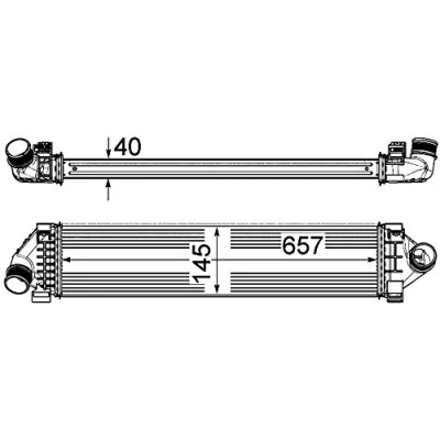 Bild av MAHLE ORIGINAL CI 394 000P Intercooler FORD: S Max Mk1, Galaxy Mk2 MPV, KUGA 1