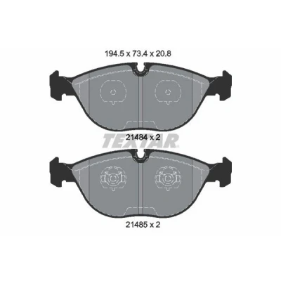 Bild av TEXTAR 2148401 Jeu de plaquettes frein préparé pour indicateur d&#039;usure MERCEDES BENZ: Classe E Berline, CLK Coupe, Break