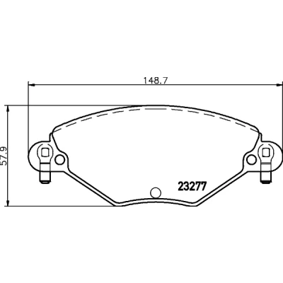 Bild av HELLA 8DB 355 019 411 Jeu de plaquettes frein contact signal d&#039;usure inclus avec vis d&#039;étrier CITROËN: C5 III Break, II 5 portes