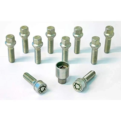 Bild av H&amp;R 1453801SET hjulskruvar sats kugghjul M14 x 1,50 längd 38 mm 10 stycken inkl. fälglås