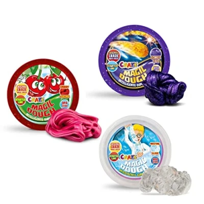 Bild av Craze Magic Dough 3 pack intelligent lera magisk st pysselset barnlera x 15 g burk modellera från 2 år lerset för barn 16855 (sorterad)