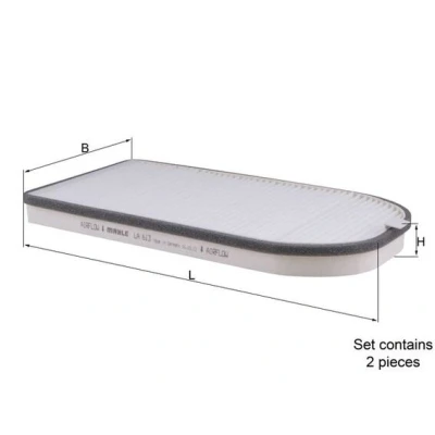Bild av MAHLE ORIGINAL LA 613/S Filtre d&#039;habitacle à particules 368,0 181 35,0 BMW: 7
