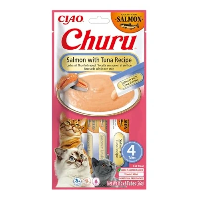 Bild av INABA CAT CHURU SALMON WITH TUNA 4x14g (56g)