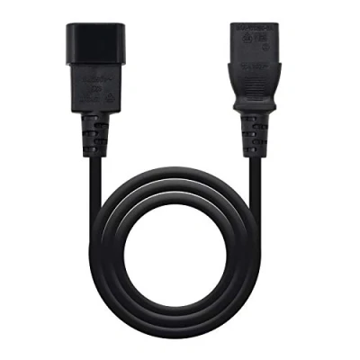 Bild av NanoCable 10.22.0202 CPU eller skärmsladd C13/H C14/M 100% AWG18 koppar svart 1,5 m