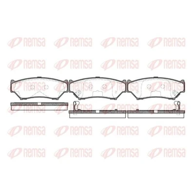 Bild av REMSA 0389.12 Jeu de plaquettes frein Essieu avant contact signal d&#039;usure inclus avec feuille collante accessoires SUZUKI: Vitara I SUV