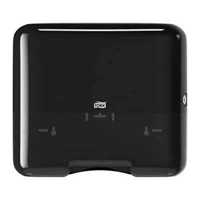 Bild av Tork Mini dispenser för Z vikta och C pappershanddukar 553108 Kompakt H3 handduksdispenser handdukar, utmatning av en handduk i taget, svart