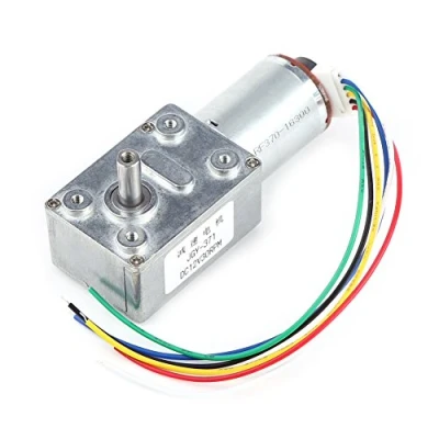 Bild av DC 12 V högt vridmoment turbinmask turbinkuggad motorreduktionsmotor med kodare stark självlåsande 10/20/30/40/100 RPM(30 varv)