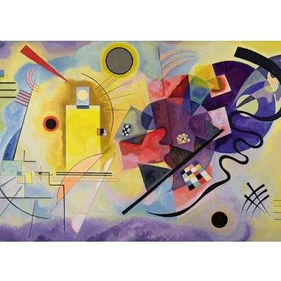 Bild av Ravensburger 12000023 Kandinsky, Wassily: gul, röd, blå pussel 1000 bitar vuxna och pojkar från 14 år, pusselkonst, pusselmålning