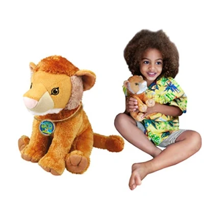 Bild av EcoBuddiez Deluxebase Leon 20 cm Medium Teddy Tillverkad av återvunna plastflaskor. Söt miljövänlig plysch med djurform för små barn.