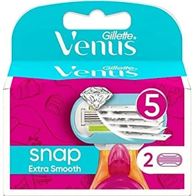 Bild av Gillette Venus Extra Smooth Snap Rakblad Kvinna, Förpackning med 2 Ersättningsblad enheter (1 paket), 0.022 kilograms, 7702018576890