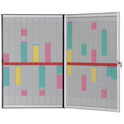 Bild av Nobo combo board: whiteboard card planner 54 slots x 20 columns double sided