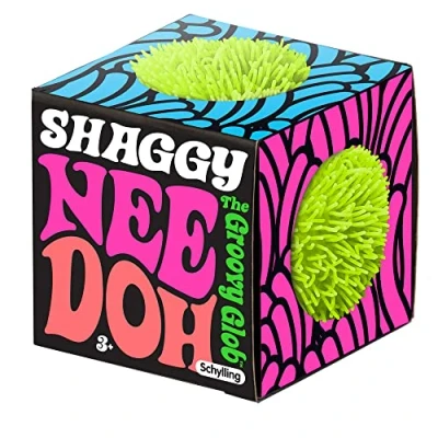Bild av Schylling Shaggy Nee Doh stressboll funky NeeDohball fidgetleksak för att lindra stress och ångest, giftfritt degmaterial, 1 färg slumpmässig