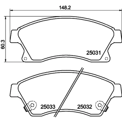 Bild av HELLA 8DB 355 015 231 Jeu de plaquettes frein avec indicateur d&#039;usure accessoires OPEL: Astra J Sports Tourer, 5 portes, GTC