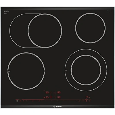 Bild av Bosch PKN675DP1D serie 8 elektrisk spis (autark) / 60 cm/svart/ComfortProfil/DirectSelect Premium 17 effektnivåer/PowerBoost/barnsäkerhet/energiförbrukningsindikator