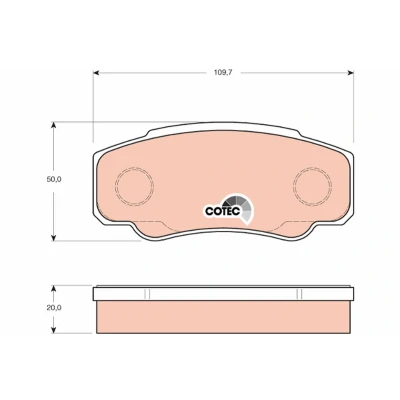 Bild av TRW COTEC GDB3441 Jeu de plaquettes frein contact signal d&#039;usure inclus avec vis d&#039;étrier accessoires NISSAN: Cabstar